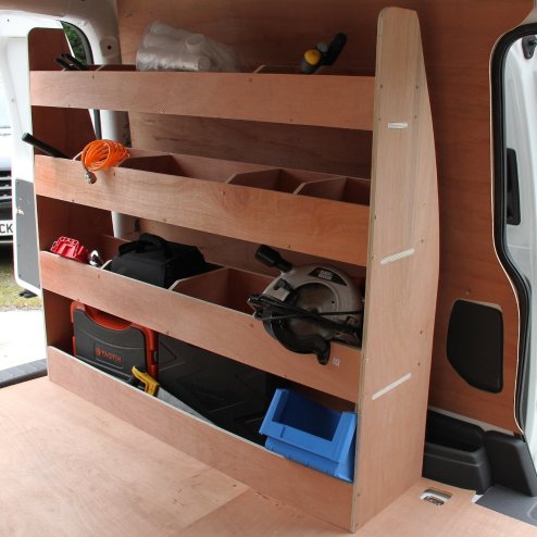 Monster Racking VW Caddy Van Racking & Shelving Storage Unit, 122.5cm x 122cm x 30cm, Plywood