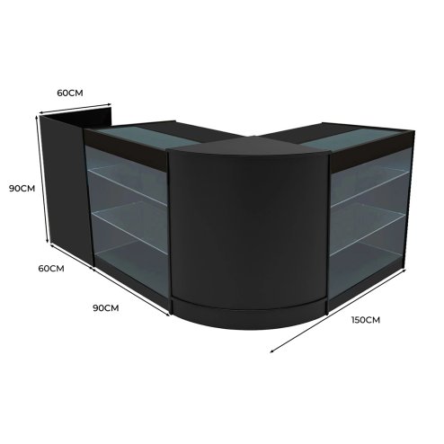 Aries LED Shop Counter Set CM60, TB60 & 2 x K900 - Black