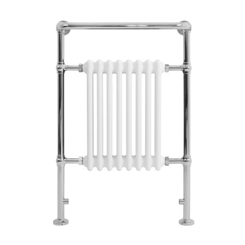 Traditional Heated Towel Rail Radiator - 950mm x 660mm - White