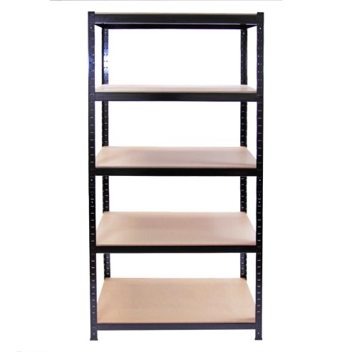 Monster Racking 90 x 45 x 180 cm Garage / Warehouse Shelving Unit / Racking Bay, Black Boltless Unit