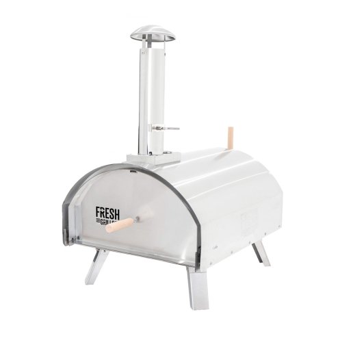 Extra Large Double Walled Pizza Oven and Wood Pellets BBQ Grill Wood Fired Pizza Oven Kamado Smokers Oak 18kg Bundle