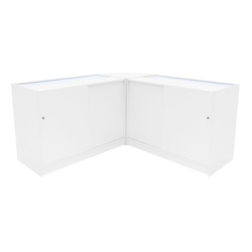 Harmonia LED Shop Counter Set B1200, C1200 & LM60 - White