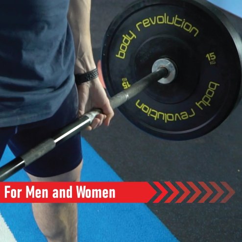 Body Revolution Olympic Bumper Plates Black 80kg SET 2x5kg 2x15kg 2x20kg