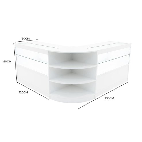 Andromeda LED Shop Counter Set LM60 & 2 x C1200 - White
