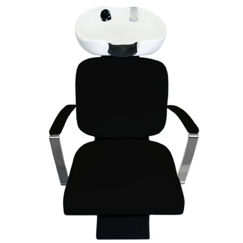 Backwash Salon Chair Hairdressing Unit Barber Tilting Sink Shampoo Back Hair Washing Hairdresser Wash Black