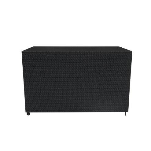 Rattan Modular 7 Piece Furniture Set & 996L Storage Box - Black