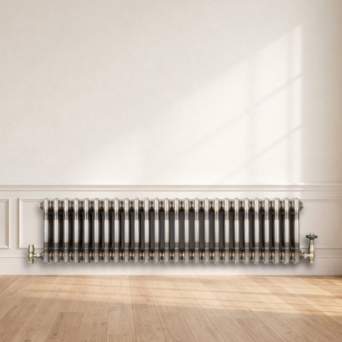 Traditional 3 Column Radiator - 300 x 1010mm - Raw Metal