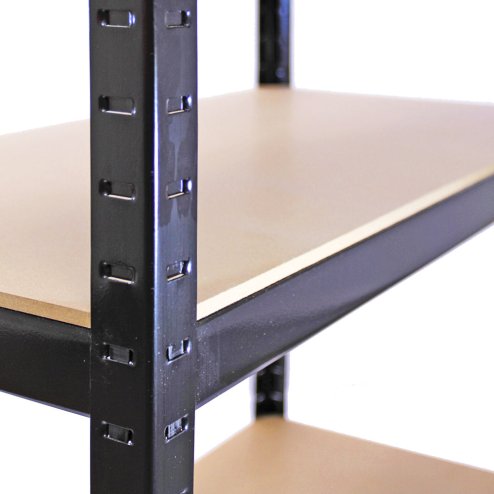 Monster Racking 90 x 45 x 180 cm Garage / Warehouse Shelving Unit / Racking Bay, Black Boltless Unit