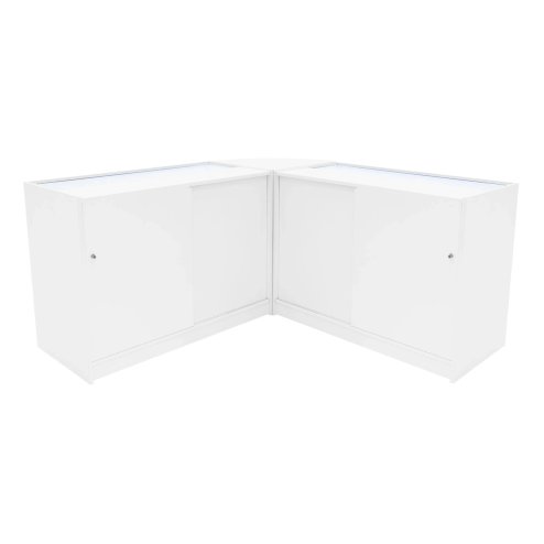 Iris LED Shop Counter Set CM60 & 2 x B1200 - White