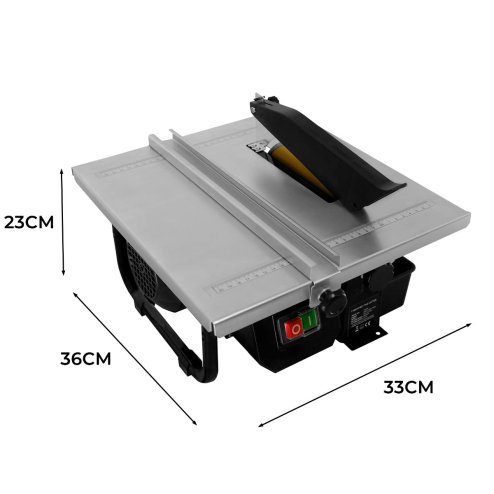 Wet Tile Cutter Table Saw Electric 600W 230V 2 x FREE 180mm Diamond Blades 330 x 360mm Worktop 35mm Cutting Depth 2950 RPM 0-45? Tilting Range Heavy Duty Cutting Machine Wall & Floor Stainless Steel
