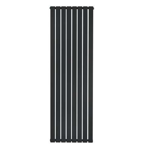 Flat Single Column Radiator - 1800 x 560mm - Black