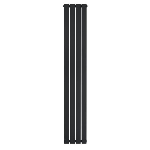 Flat Single Column Radiator - 1800 x 280mm - Black