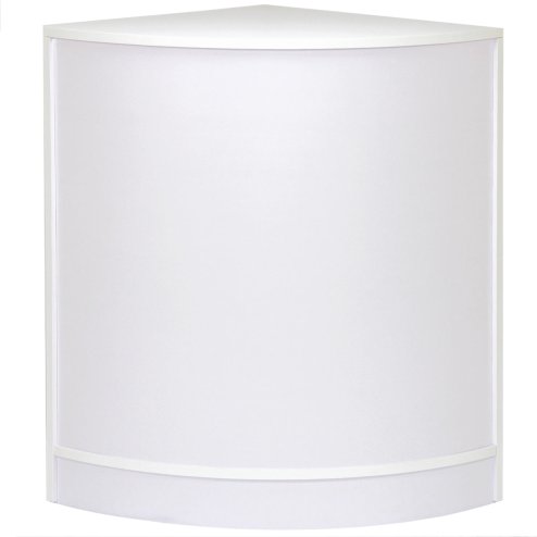 Curved Corner Shop Retail Counter Cabinet Showcase Display Till Cash Desk Retail White CM60