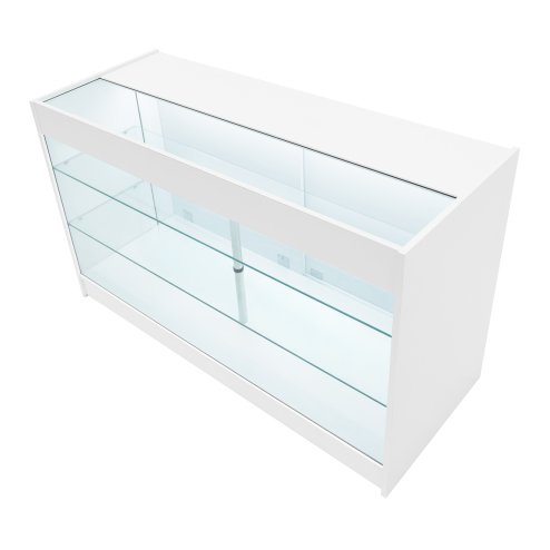 Retail Bundle: White Astro LED Shop Counter, 40 Scarlet Red Heavy Duty Carpet Tiles (10m²), & 5 Counterfeit Money Detector Pens