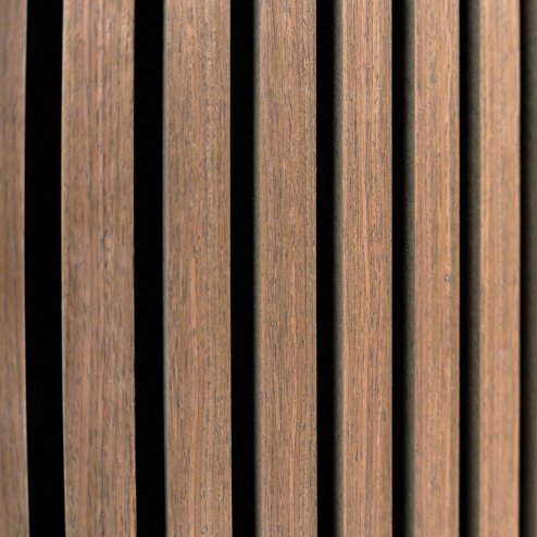 Acoustic Slat Wall Panels x 3 - Dark Walnut