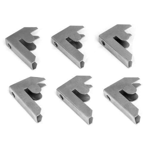 Monster Racking Galwix Garage Shelving Bay Connector Clips, Pack of 6, Galvanised Steel