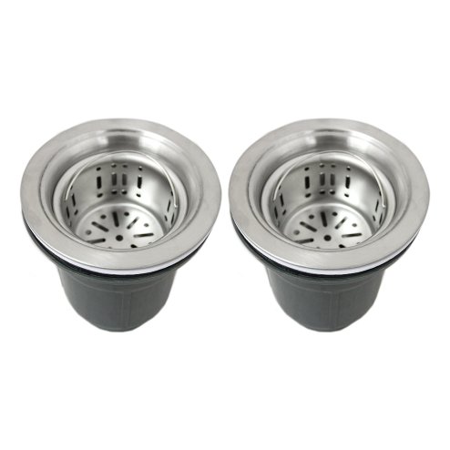 Stainless Steel Kitchen Sink Double Bowl Satin Finish Square Premium Handmade With Strainer Plug & Waste Pipe Set