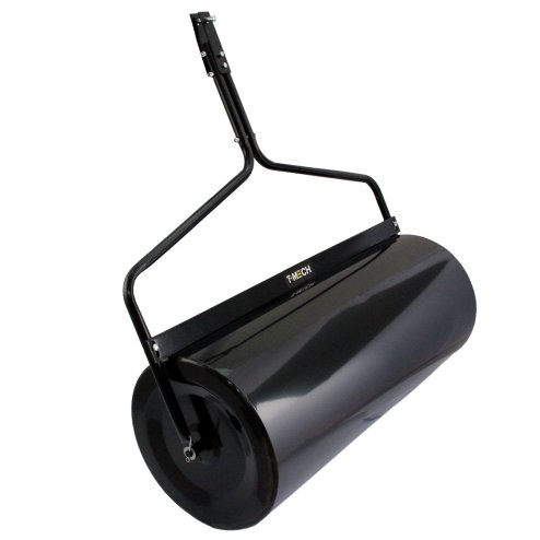 T-Mech 120L Towable Garden Roller Towed Lawn Rolling, Tow Behind Vehicle Heavy Duty Metal, Sand/Water Fill