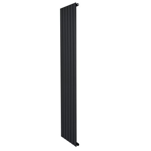 Flat Single Column Radiator - 1800 x 420mm - Black