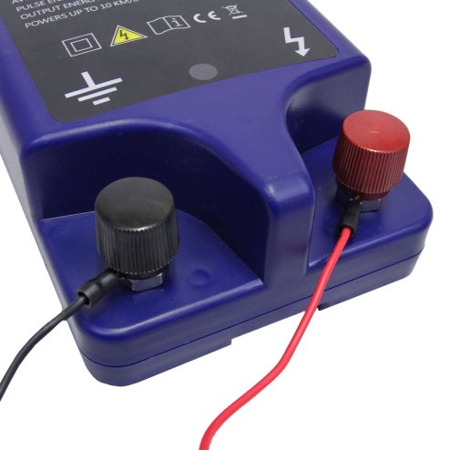 T-Mech Electric 12V Fence Energiser Water Resistant 1.0J 10KM Battery Powered Fencer