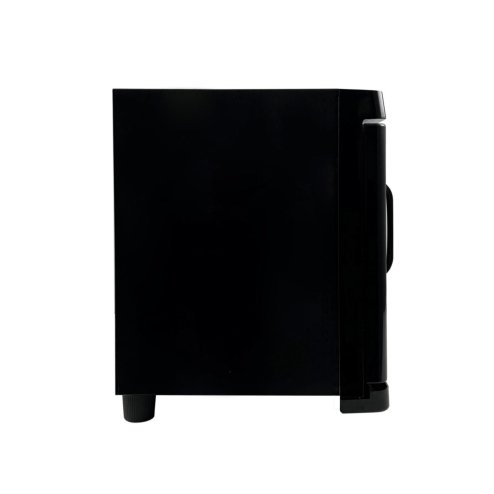 Hot Towel Warmer Black 23L Cabinet Heater UV Steriliser Disinfection Facial Salon Beauty Spa Gym Bathroom Home Equipment Stainless Steel Electric 2 Removable Shelves Drip Tray 200W 2 x FREE Tongs