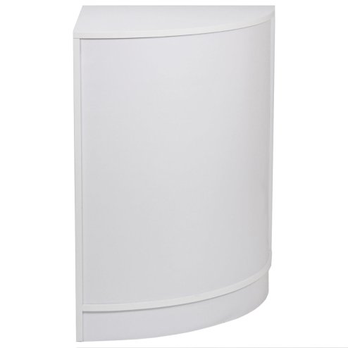 Curved Corner Shop Retail Counter Cabinet Showcase Display Till Cash Desk Retail White CM60