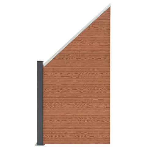Composite Angled Fence Panel - Brown