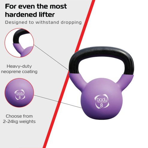 Body Revolution Neoprene Kettlebells 4kg6kg8kg Set