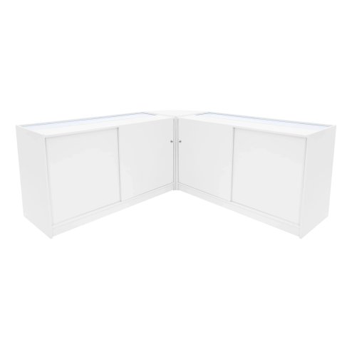 Iris LED Shop Counter Set CM60 & 2 x B1500 - White