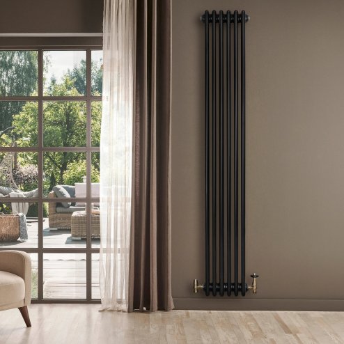 Traditional 4 Column Radiator - 1800 x 290mm - Black