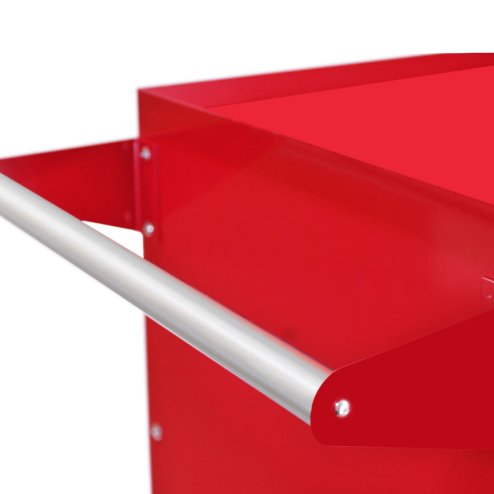 Popcorn Machine Maker Cart Professional Concession Catering Trolley Retro Red Stainless Steel Built In Handle 4 Wheels 2 Parking Brakes Easy Mobility Large Hidden Storage Detachable Shelf