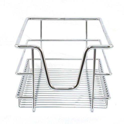 KuKoo 2 x Kitchen Pull Out Soft Close Baskets, 300mm Wide Cabinet, Slide Out Wire Storage Drawers