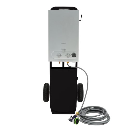 Portable Horse Shower With Steel Trolley Black 18L Tankless Instant Hot Water Gas Boiler LPG Heater 10m Water Hose & 9-Pattern Spray Gun Camping Outdoor 10 Image