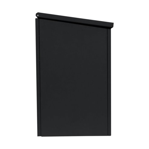 Parcel Post Drop Box Black Large Steel Outdoor Lockable 2 Keys Letter Mail Package Courier Container Delivery Storage Wall Mount Safe Secure Anti Fishing Scannable Barcode FREE Screwdriver Fixing Kit