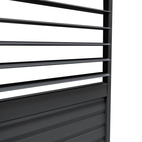 Anthracite Aluminium Pergola Shutter Panel - 123cm Wide