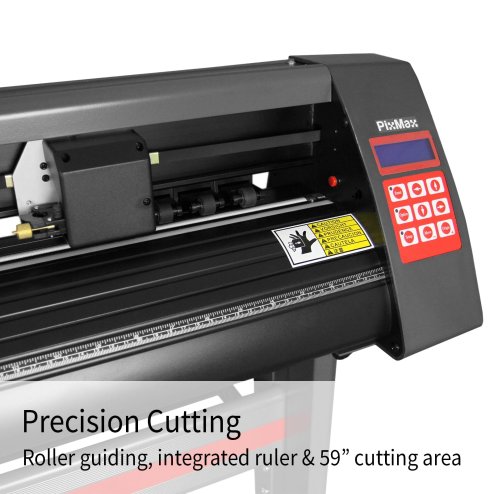 Vinyl Cutter Plotter Extra Large 59 inch Optical Eye Laser Guiding Business Sign Sticker Cutting Making & Flexi Starter Software