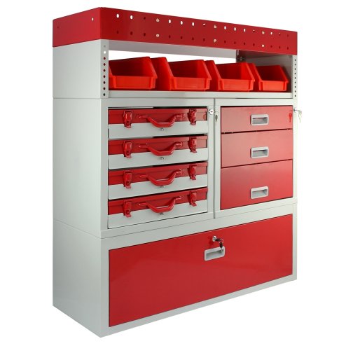 Monster Racking Firecracker Secure Van Racking Garage Storage Unit Red 101.6cm x 117.8cm x 36cm