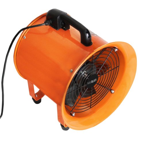 Dust Extractor Ventilation Fan 250mm Portable 6m Duct Hose Workshop Fume Air Blower Industrial PVC Ducting Ventilator