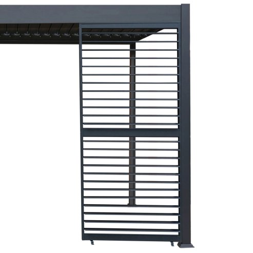 Anthracite Aluminium Pergola Shutter Panel - 92cm Wide