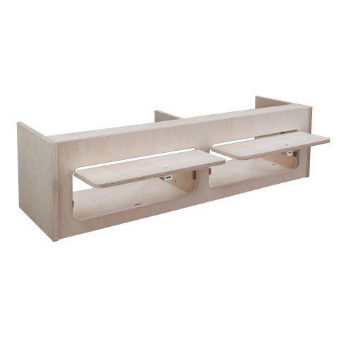 Campervan Overhead Cabinet 2 Door Top Locker Central Divider Camper Van Furniture Storage Lightweight Solid Birch Plywood Unpainted Soft Close Hinges Push Button Locks Pre Drilled Holes Fixing Kit