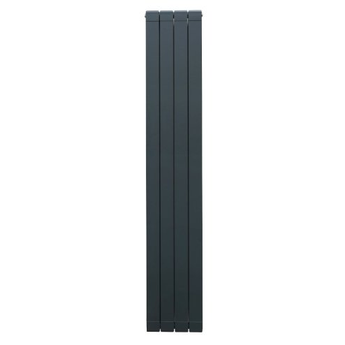 Aluminium Designer Radiator 1800mm x 315mm Vertical Double Flat Panel Column Lightweight Modern Central Heating Heater Matt Anthracite Grey Kitchen Living Room FREE Cleaning Brush Fixing Kit Brackets