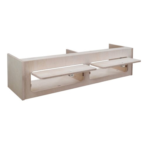 Campervan Overhead Cabinet 2 Door Top Locker Central Divider Camper Van Furniture Storage Lightweight Solid Birch Plywood Unpainted Soft Close Hinges Push Button Locks Pre Drilled Holes Fixing Kit