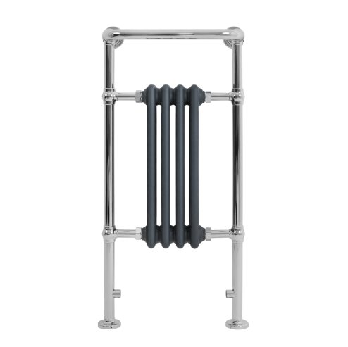 Traditional Heated Towel Rail Radiator - 950mm x 480mm - Anthracite Grey