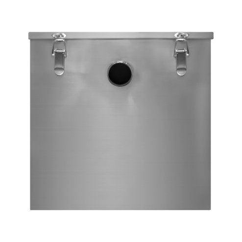 Commercial Grease Trap 96L Under Sink Interceptor 9KG Stainless Steel Waste Fat Oil Water Separator Filter Restaurant Kitchen Takeaway Hotel Cafe 50mm Inlet Outlet Compact 39cm H x 39cm W x 39cm D