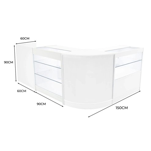 Vega LED Shop Counter Set K900, C900, TB60 & CM60 - White