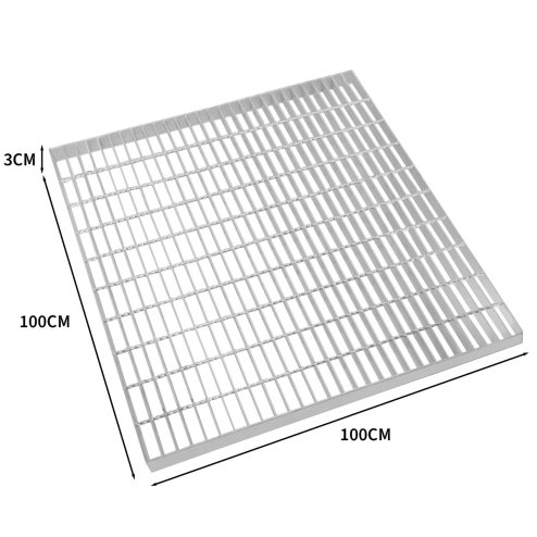Galvanised Grating Floor Forge Walkway Mesh Floor Panel Grid Drainage Gutter Vent Heavy Duty Weatherproof Steel Zinc Coated 1000mm x 1000mm x 30mm 4mm Metal Thickness 1000kg Load Capacity