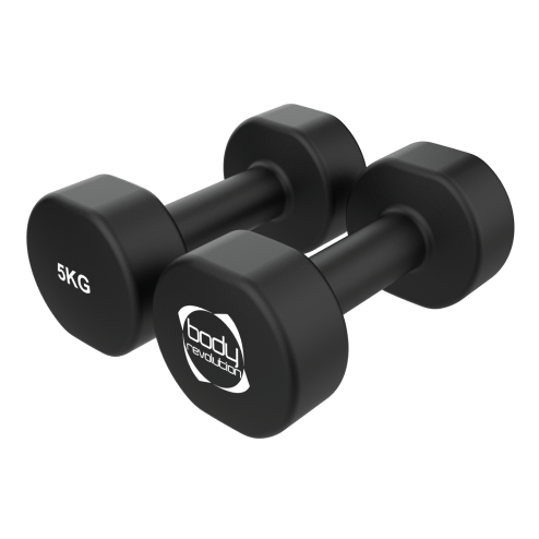 2 x 5KG Neoprene dumbbells Image