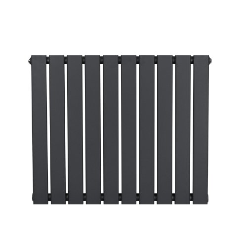 Flat Single Column Radiator - 600 x 700mm - Anthracite Grey