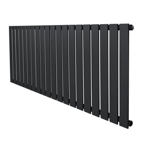 Flat Single Column Radiator - 600 x 1400mm - Anthracite Grey