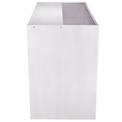 Retail Glass Shelf Product Display Shop Counter Showcase Lockable Cabinet Unit White - K1200